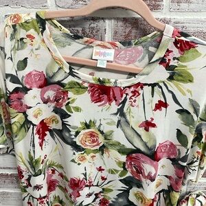 LuLaRoe Floral‎ Tunic with Tie Belt